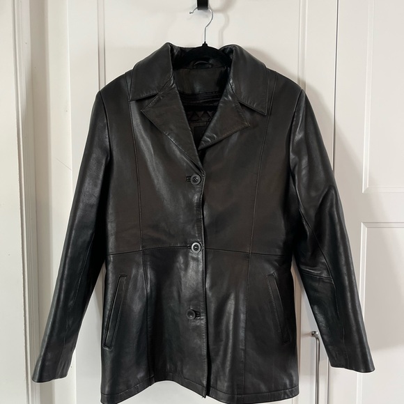 Oscar Leopold Jackets & Blazers - Oscar Léopold Women's Black Leather Jacket size L
